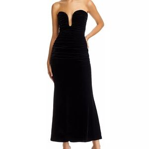 Bardot Elvira Strapless Velvet Dress